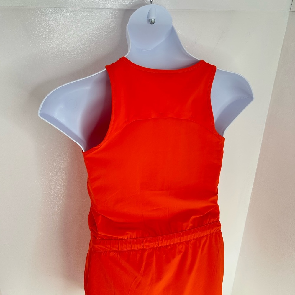 Athleta Expedition‎ Dress Size 4 Orange Built in Shorts Cinch Waist Minimalist - Picture 10 of 15